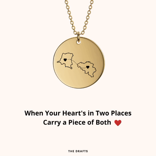 Homes Pendant Necklace - 18k Gold Plated Engraved Necklace