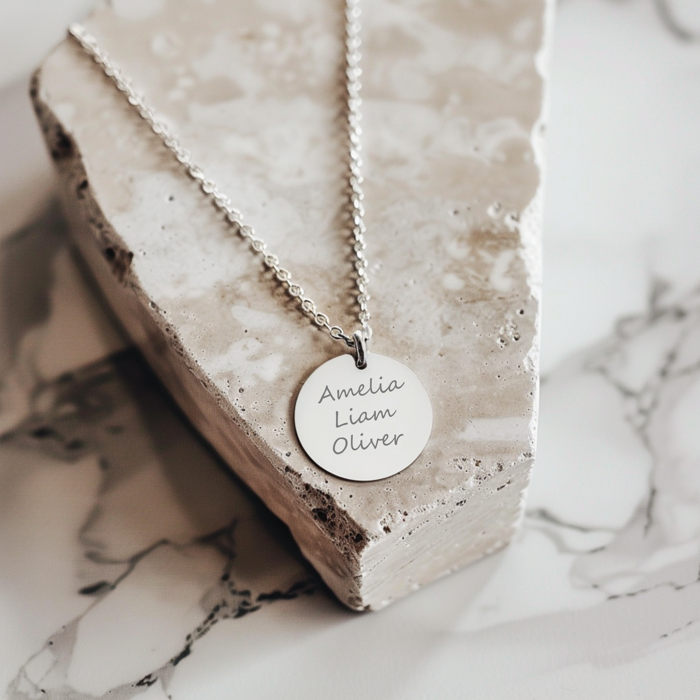 Name Pendant - 18k Gold Plated Engraved Necklace