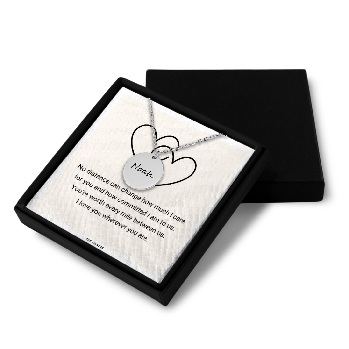 Long Distance - 18k Gold Plated Engraved Necklace