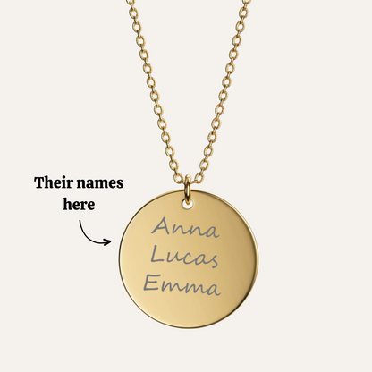 Name Pendant - 18k Gold Plated Engraved Necklace