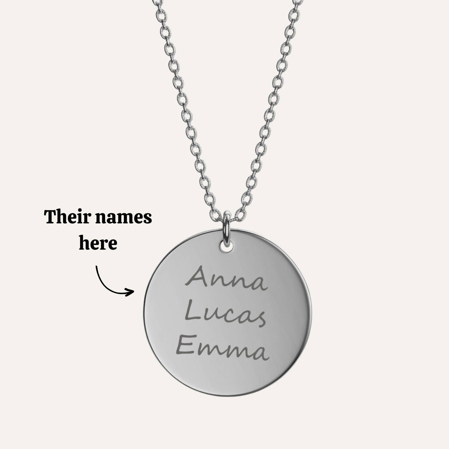 Name Pendant - 18k Gold Plated Engraved Necklace
