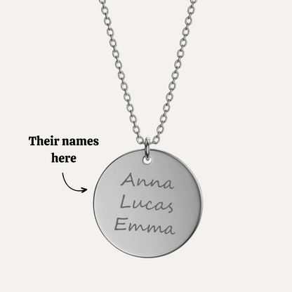 Name Pendant - 18k Gold Plated Engraved Necklace
